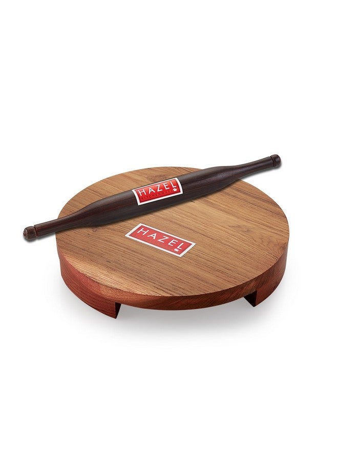 Hazel صانع خبز الروتي تشاكلا من هازيل ساجوان بولبات 23 سم مع دبوس العجين من خشب الشيشام 34 سم - Image 1