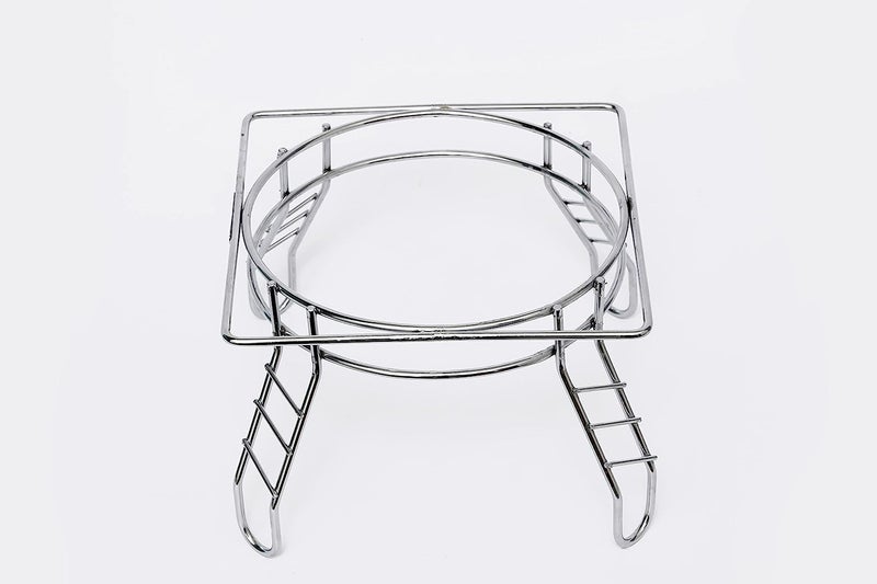 Episkey Steel Pot Stand for Planter Mid Century Planter Indoor/Outdoor Modern Plant Stand for Flowers, Greenery, Succulents, Metal Design - Chrome (1 PCS Steel Stand Only) (MTKA_STD) - Image 4