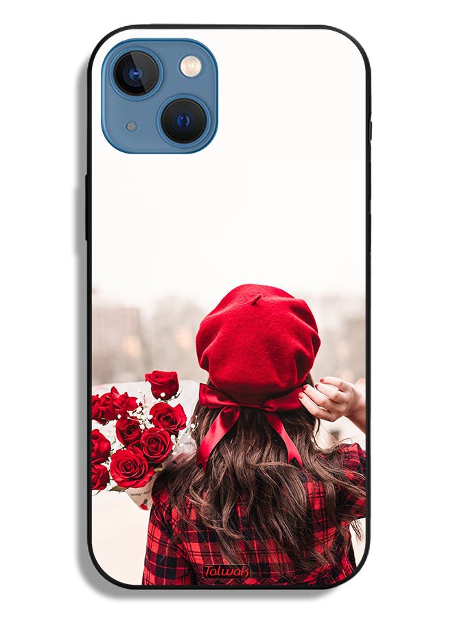 Tolwak Apple iPhone 13 Protective Case Holding Flowers - Image 2