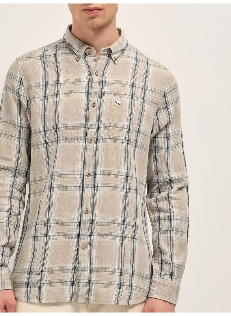 THE BEAR HOUSE  Men’s Long Sleeve Shirt – Classic, Comfortable and Stylish Essential for Work, Travel or Casual Outings for Men | Best Price UAE