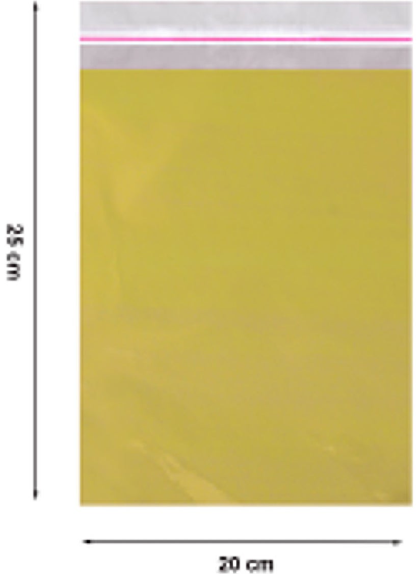 Repro Design 20x25 Gold 50 Pieces Adhesive Metalized Gift Bag Metallic Gold Gift Packaging Package  - Image 3