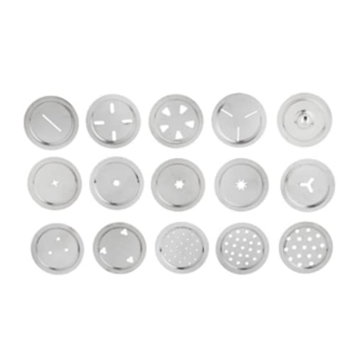 Suzec Stainless Steel Bhujiya Maker Press with Different Types of Jalies, 15 Piece - Image 5