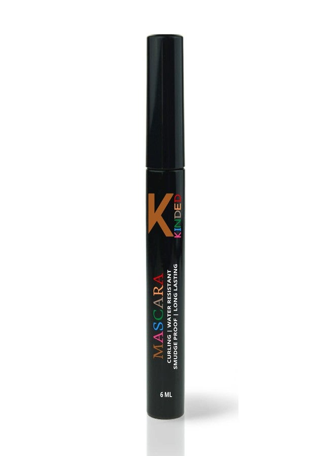 KINDED Curling Mascara Waterproof Long Lasting Smudgeproof Lengthening Volumizing Ultra Max Curl Intense Black Volume Sensational False Lash Effect for Girls Women Eye Makeup (6 ml, Black) - Image 2