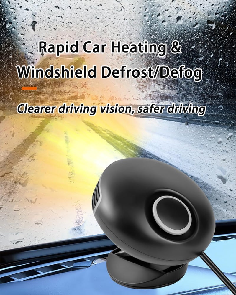 Car Heater for Suzuki Liana A6, 2-in-1 Heating & Cooling, 360° Rotatable Adjustable Base, Windshield Defroster & Defogger, Winter Car Heater,24V - Image 3
