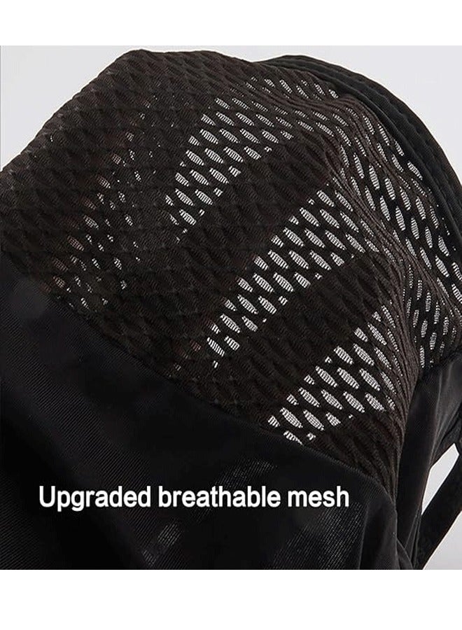 قناع واقي للرقبة لركوب الدراجات مع حلقات أذن للحماية من الأشعة فوق البنفسجية غطاء للوجه مبرد للهواء الطلق غطاء رأس من الحرير الثلجي قابل للتنفس للرجال/النساء، أسود، مقاس واحد - Image 5