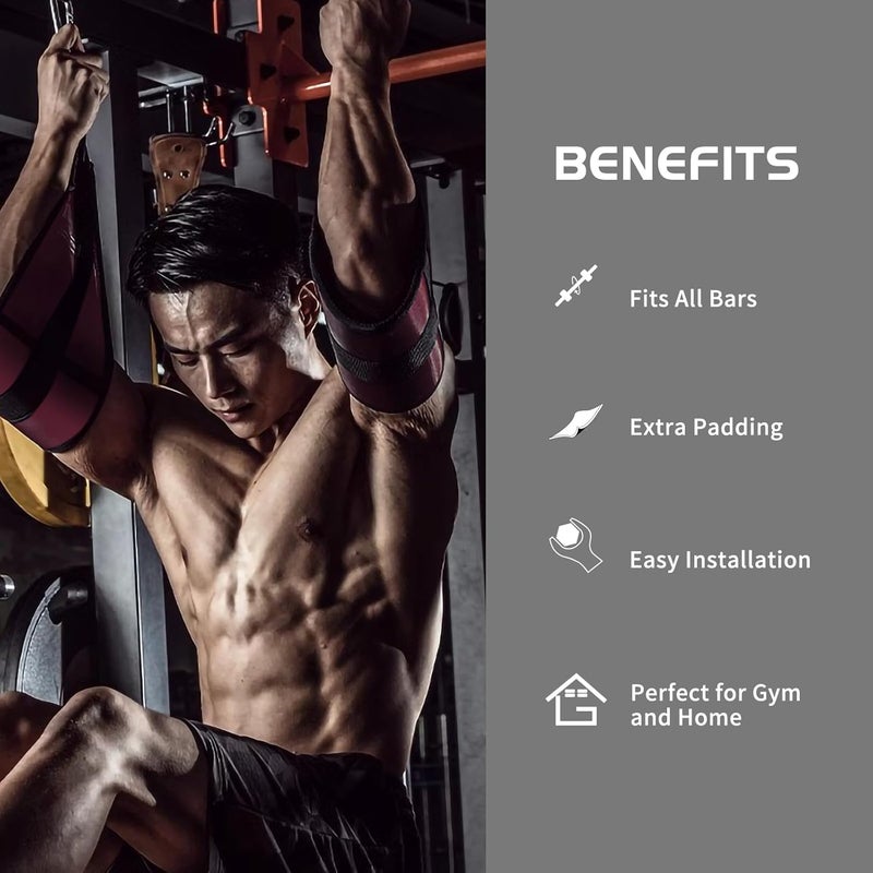 plzzree Hanging Ab Straps for Pull Up Bar: Gym Ab Sling Straps for Arm Pull up Workout Support for Training Knee and Leg Raises - Image 4