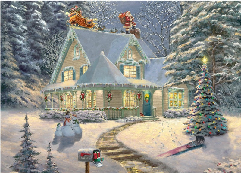 Ceaco - Thomas Kinkade - Holiday - Midnight Delivery - 1000 Piece Jigsaw Puzzle - Image 1