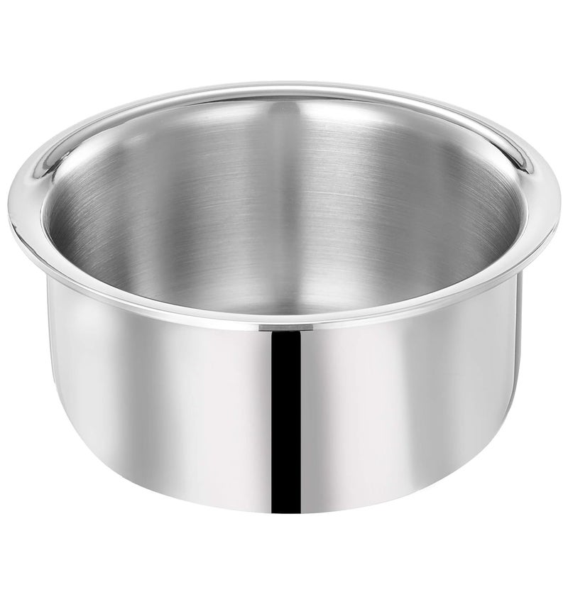 FLIXBLOOM Flixbloom Special TruePly Series Food Grade Stainless Steel Aluminium Steel Bonding Heavy Duty Cookware Tope with LidPatilaBhagonaDeep Container for Cooking Serving 7 Litre  - Image 3