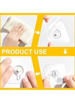 HaHaHai 18 Pieces Picture Hangers, Self Adhesive Picture Hooks,  Waterproof Adhesive Wall Hooks Wall Picture Hanger Heavy Duty Wall Hangers Without Nails for Hanging for Home Kitchen Bathroom Office  - Image 4