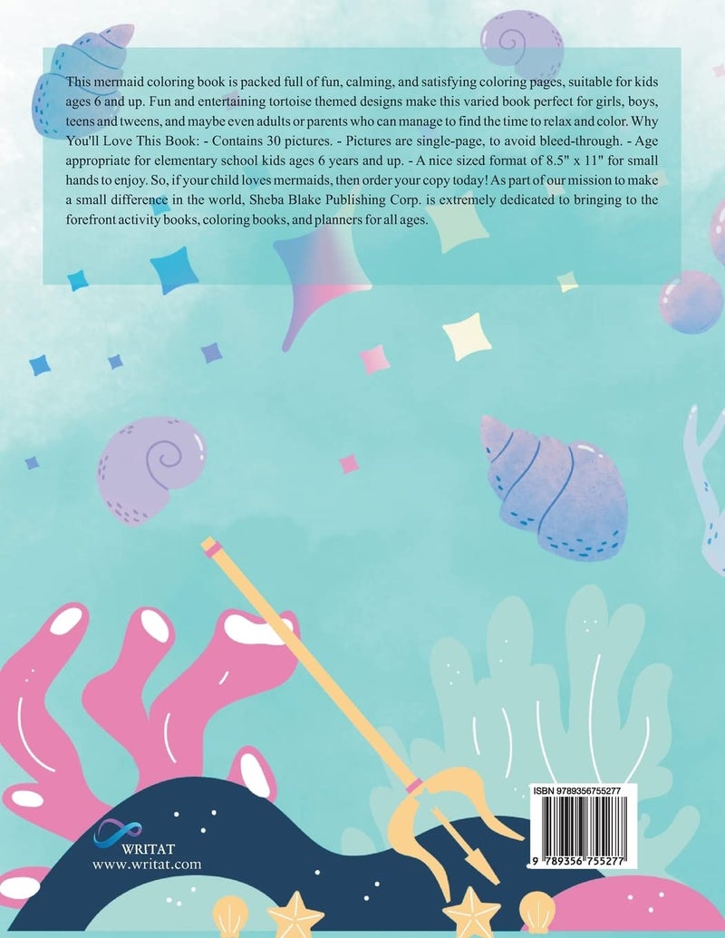 Mermaid Coloring Book for Kids Ages 6-12  - Image 2