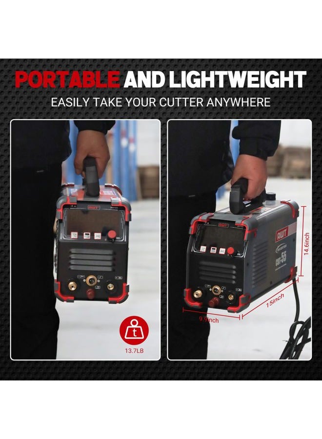 AWT Plasma Cutter,Large LED Display Cutter Machine 55Amps with Non-Touch Pilot Arc,110/220V Dual VoltagePlasma Cutting Machine,IGBT Inverter Air Sensor Technology&2T/4T,Max Cut 3/4"Plate/Mesh Cutting - Image 4
