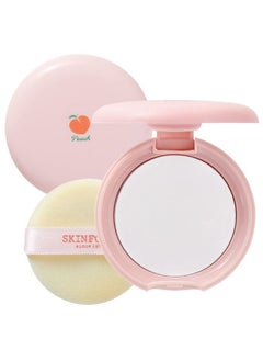 SKIN FOOD since 1957 Skinfood Peach Cotton Pore Blur Pact Sebum Control Pack With Silky Texture Long Lasting Makeup Fixing Pore Primer With Mineral Powder For Oily Skin Pore Quick Minimizer (4G)  - Image 2