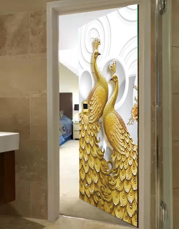 Decor Production Door Wallpaper | Strong PVC Material Decorative Sticker | Wallpaper for Home Doors/Almirah, Home Decor Items etc (Self Adhesive Door Deca, 30x76 Inch)_14 - Image 4