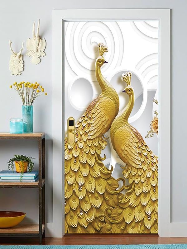Decor Production Door Wallpaper | Strong PVC Material Decorative Sticker | Wallpaper for Home Doors/Almirah, Home Decor Items etc (Self Adhesive Door Deca, 30x76 Inch)_14 - Image 3