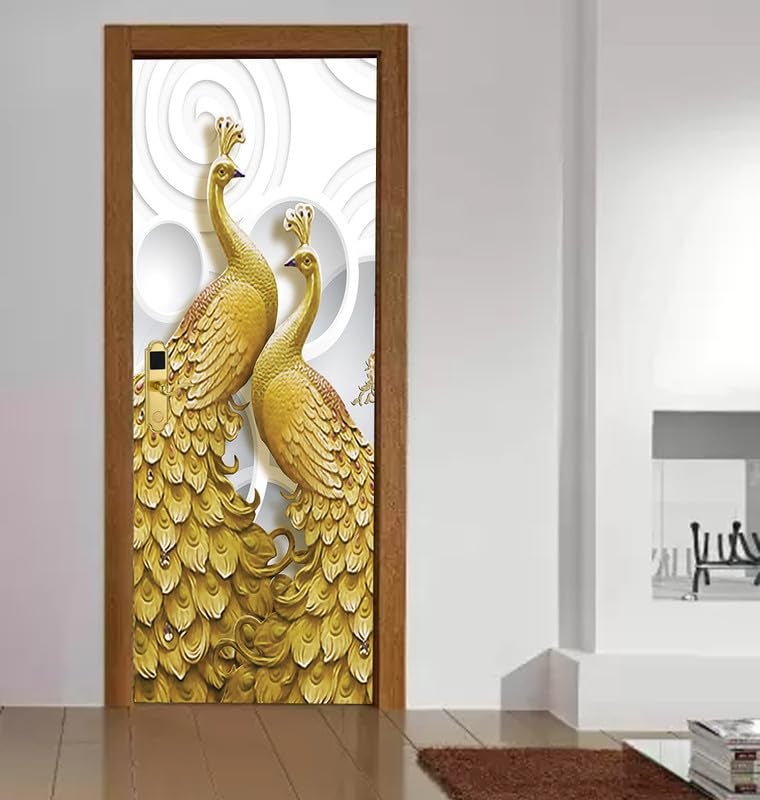 Decor Production Door Wallpaper | Strong PVC Material Decorative Sticker | Wallpaper for Home Doors/Almirah, Home Decor Items etc (Self Adhesive Door Deca, 30x76 Inch)_14 - Image 2