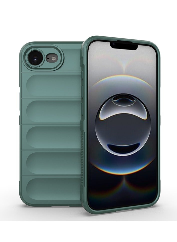 Phantom Shield Silicone Case with Anti-Scratch Soft Microfiber Lining, High Resilience Rubber Full Body Shockproof Cover Compatible with Apple iPhone 16E (Dark Green) - Image 1