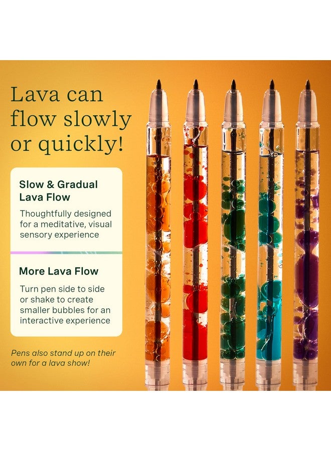 LifeLines Scented Lava Gel Pen Set, 5-Pack (Multi-Color) - 0.7Mm Colored Gel Pens Infused With Scented Essential Oil Blends & Mesmerizing Lava - School Supplies For College Kids & Adults - Image 5