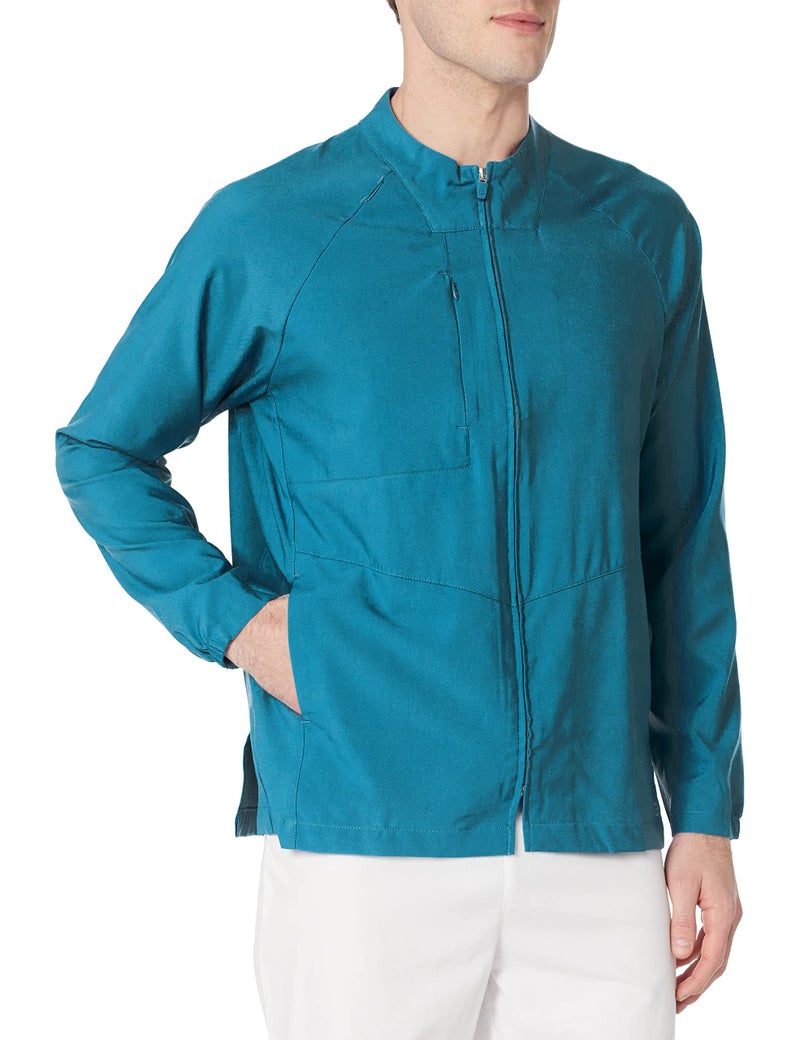 WINK W123 Mens Zip Front Warm Up Jacket Caribbean Blue XS - Image 2