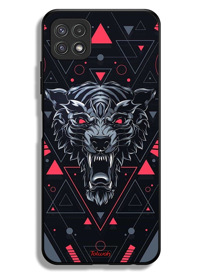 Tolwak Samsung Galaxy A22 5G Protective Case Cover Scrolling Wolf - Image 1