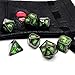 Haxtec Metal Dice Set DD Acid Splash Real Scene Black Green Polyhedral DND Dice WPU Leather Dragon Eye Dice Bag for TTRPG Compatible with Dungeons and Dragons Gifts - Image 4