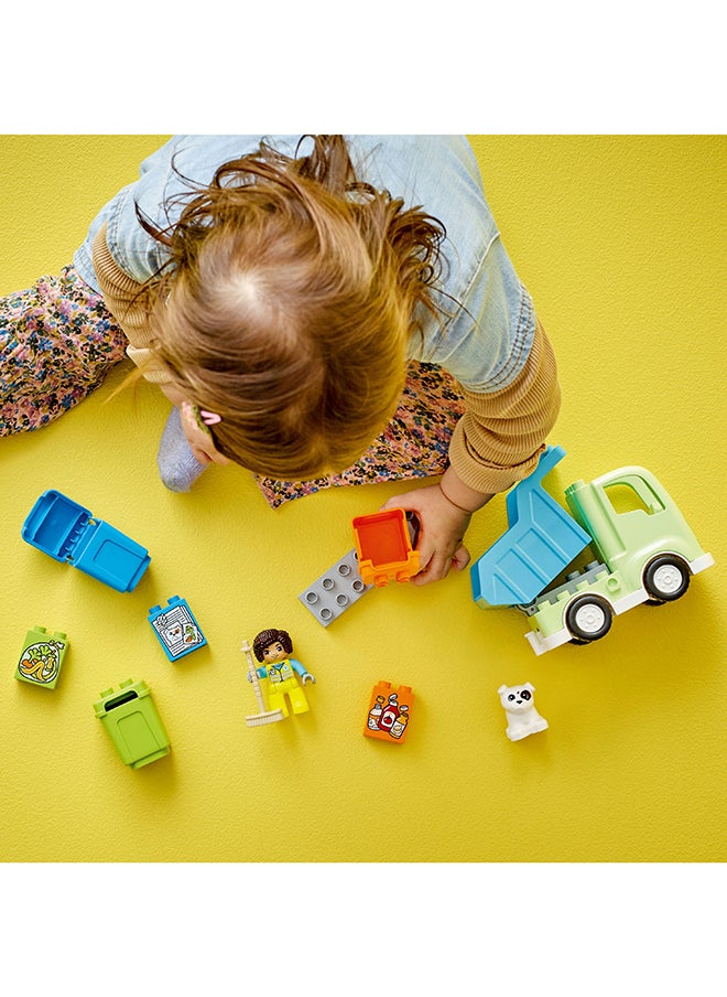 LEGO DUPLO Town Recycling Truck 10987 Building Toy Set; Creative Birthday Gift for Toddlers Aged 2+; Comes with 3 Sorting Bins for Recycling (15 Pieces)  - Image 4