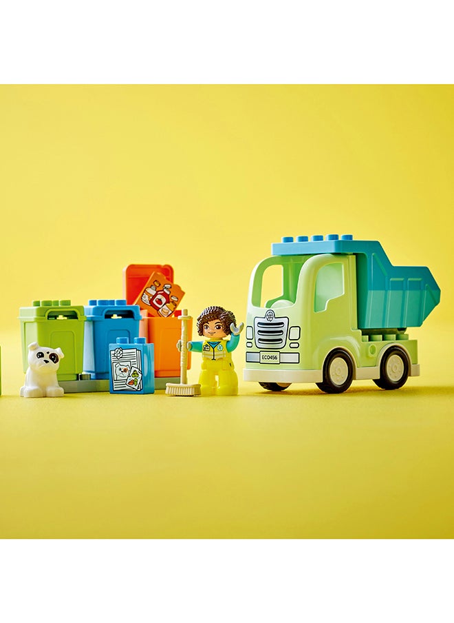 LEGO DUPLO Town Recycling Truck 10987 Building Toy Set; Creative Birthday Gift for Toddlers Aged 2+; Comes with 3 Sorting Bins for Recycling (15 Pieces)  - Image 5