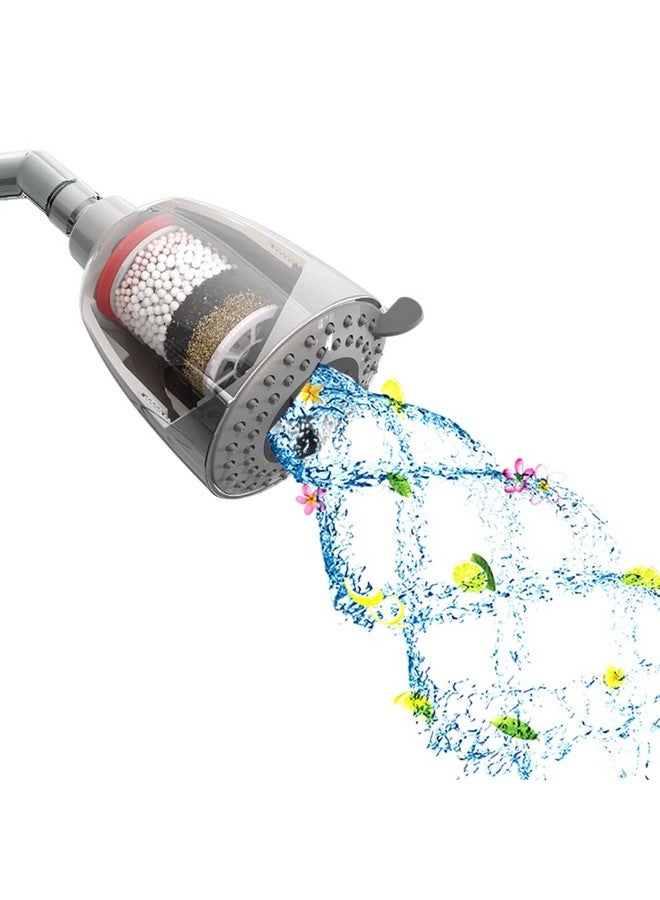 WaterScience CLEO Aromatherapy Shower Filter for Bathroom | Hard Water Softener for Bath | 5 Aroma Pads with Natural Essential Oils | Shower Head for Borewell/Tanker Water - Image 1