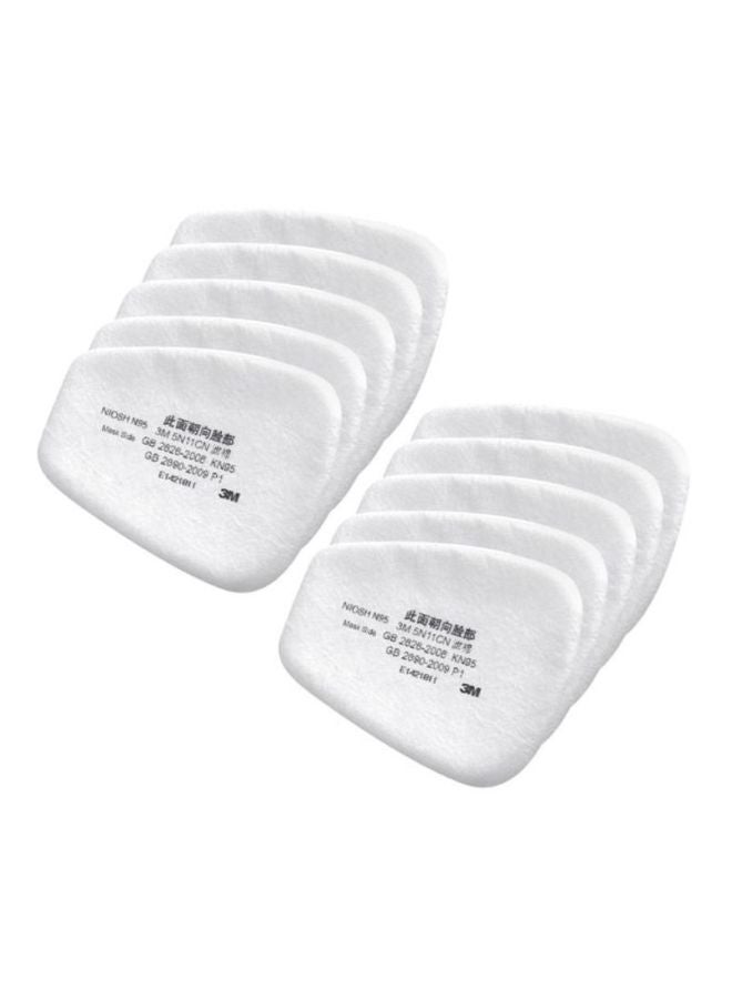 NIBEMINENT Pack Of 10 Cotton Filter For Gas Mask Respirator Use - Image 1