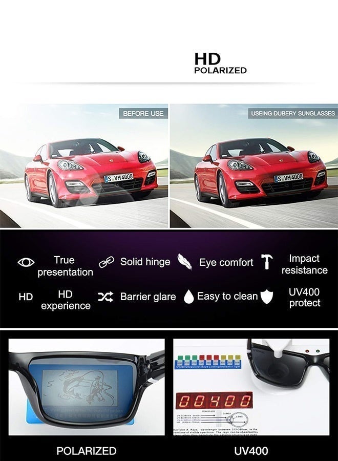 CIKJUK Polarized Sunglasses Men Women UV400 Protection Sun Glasses Sport for Men's Women's Sunglass Mens Driving Shades Rectangular Man Sun Glas Travel Daily Eyewear - Image 3