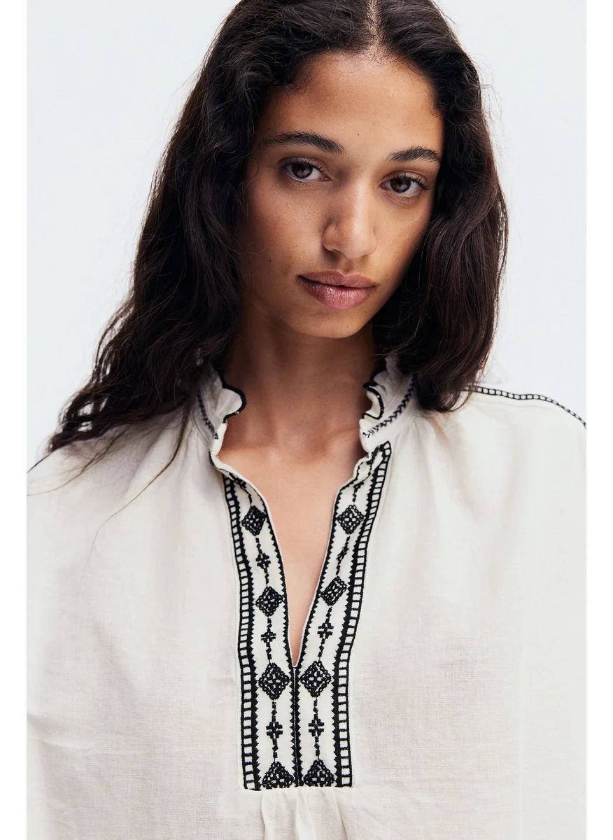 اتش اند ام Frill-Collared Blouse