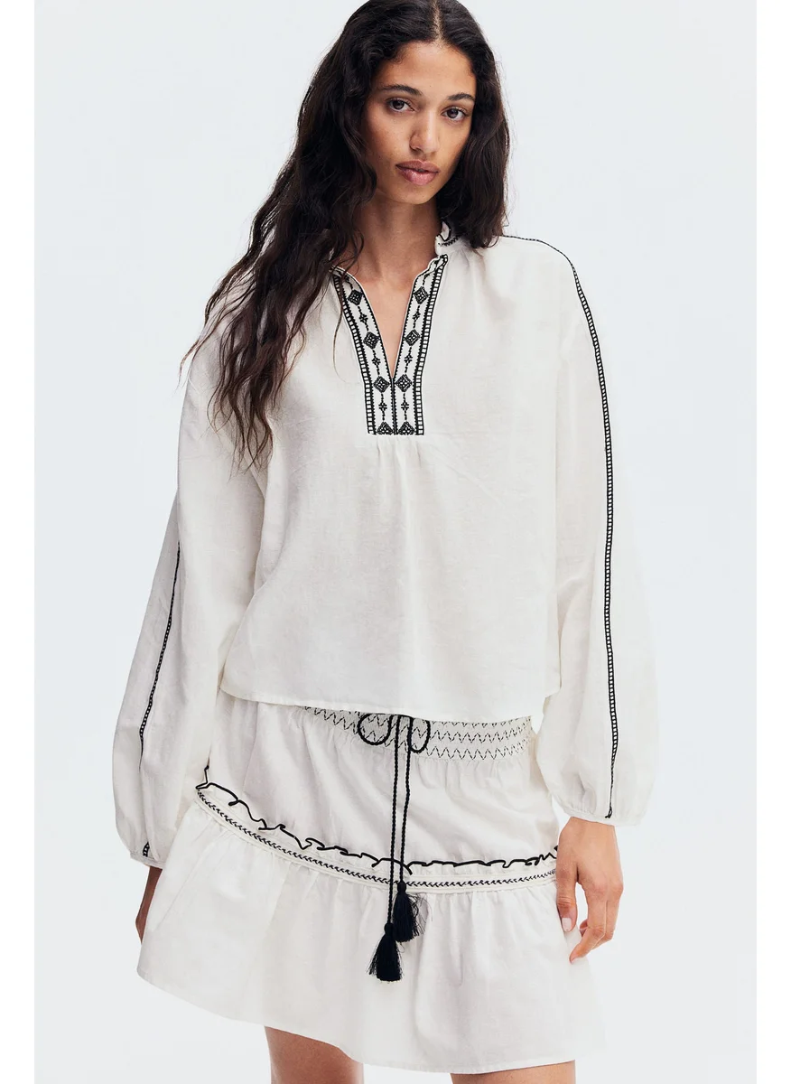 اتش اند ام Frill-Collared Blouse