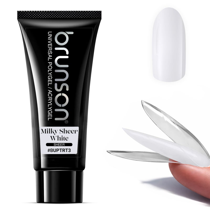 Polygel for Nails 100g- Brunson Universal Poly Gel Nail Builder Extension for Nail Art Design – High-Viscosity Builder Gel - Professional Acrygel for Nail Extensions | Sandwich Dual Form Technique