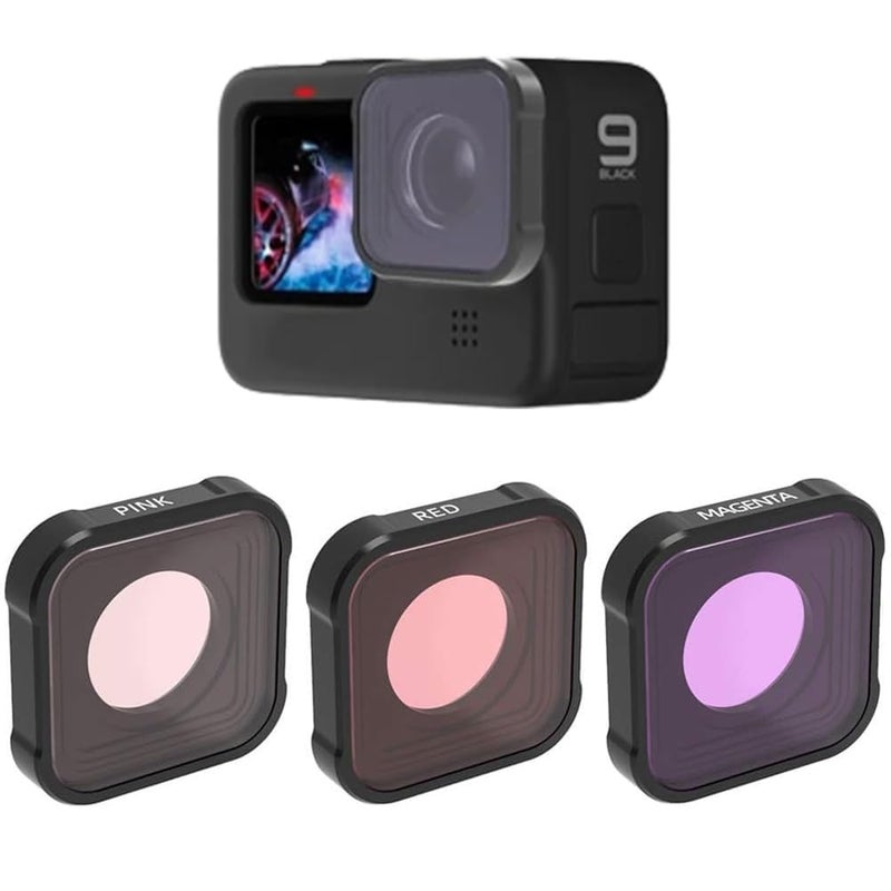 Action Pro Underwater Diving Pink Filter Compatible with GoPro Hero-9 Black (Directly Replace The Standard Protective Lens On Your Camera) - Image 4