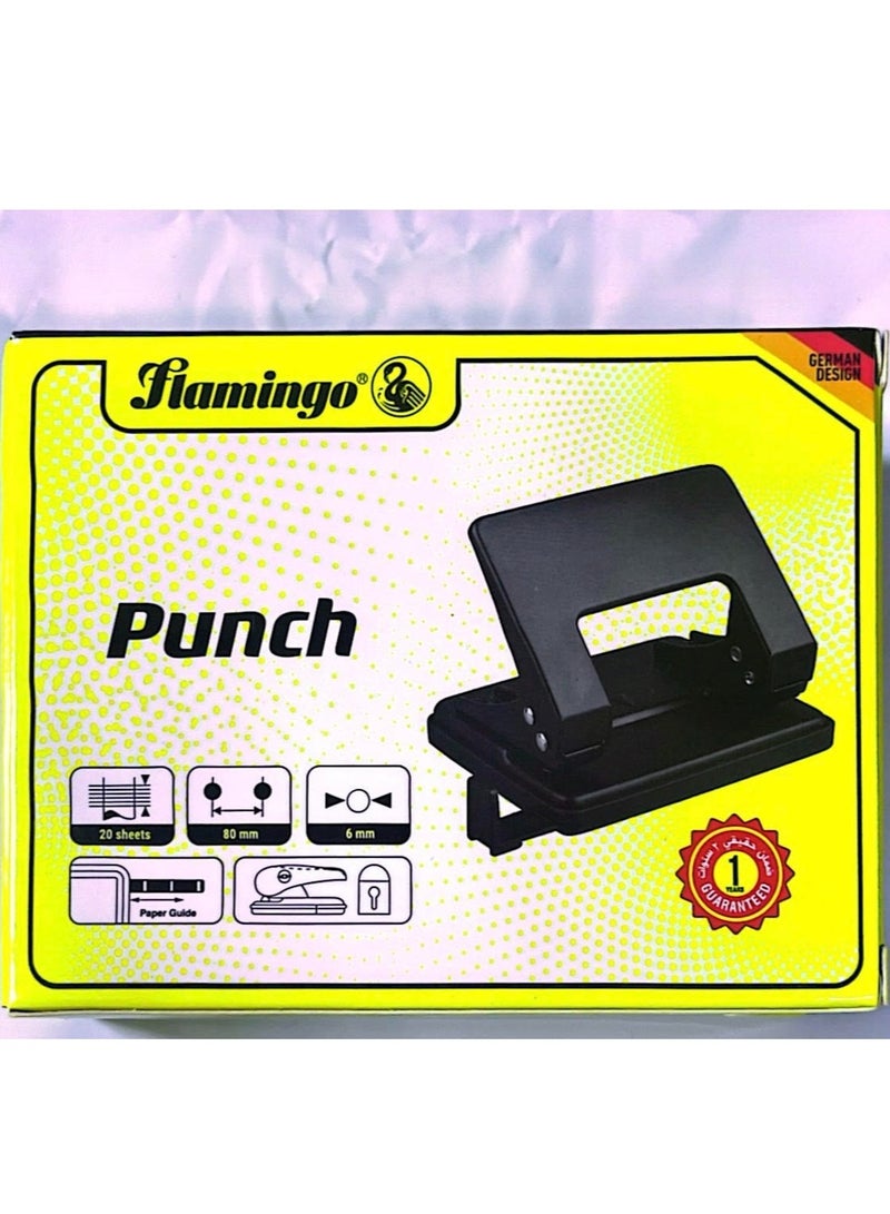 خرامة ورق بفتحتين سعة تثقيب 20 ورقة، ألوان متنوعة