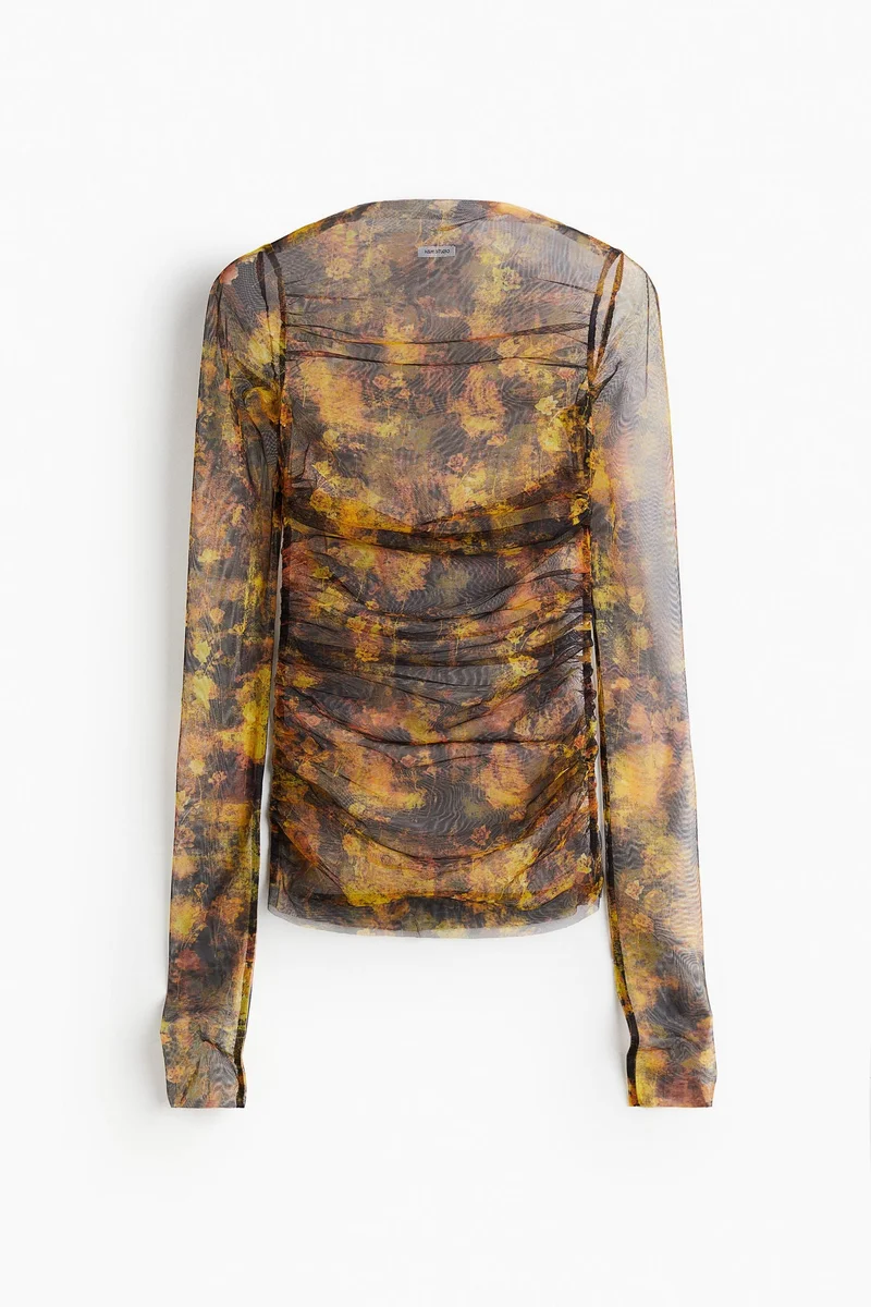 H&M Draped mesh top