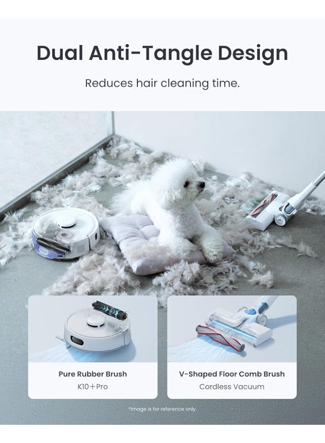 SwitchBot K10+ Pro Combo Robot Vacuum with Dual Auto-Empty Dock for 70 Days of Cleaning, Cordless Vacuum Cleaner with LED Headlights for Household Pet Hair, 45dB Ultra Quiet, Compatible. - Image 5