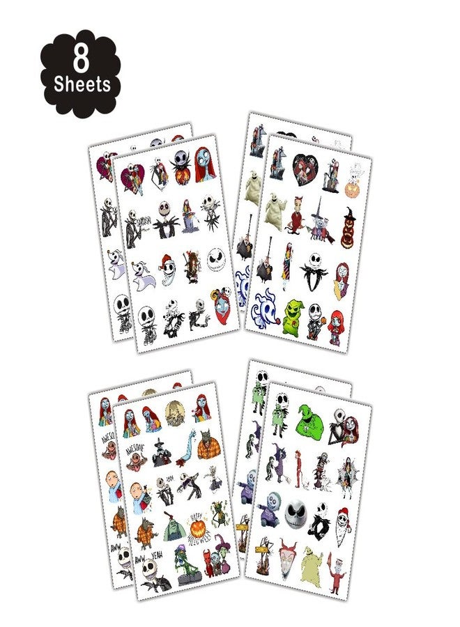 fancigo 8 Sheets Nightmare Temporary Tattoos Stickers for Kids, Nightmare Party Supplies for Kids Birthday Decorations - Image 4