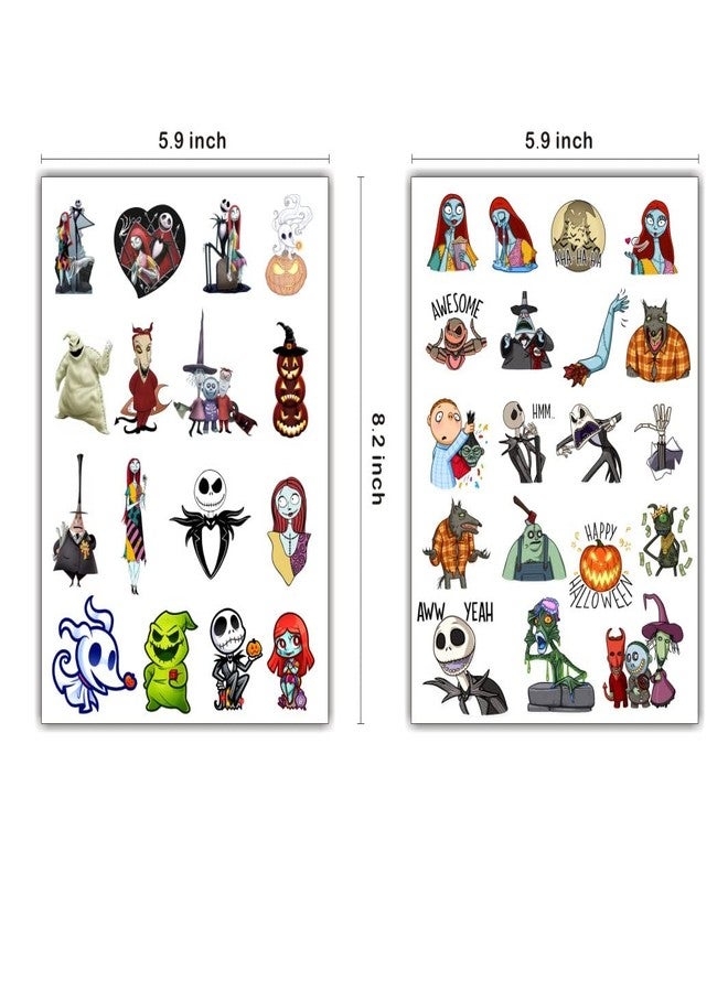 fancigo 8 Sheets Nightmare Temporary Tattoos Stickers for Kids, Nightmare Party Supplies for Kids Birthday Decorations - Image 3