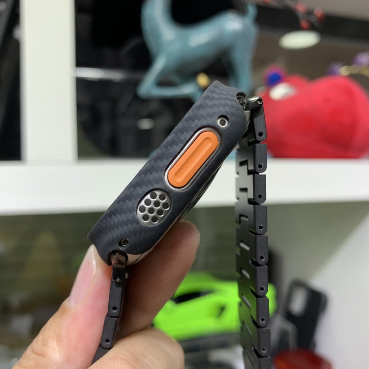 Suitable For Iwatch Apple Series8 Watch Case S7 Ultra Thin 6 Frosted S8 Carbon Fiber 49 Aramid Carbon Fiber 45 - Image 4