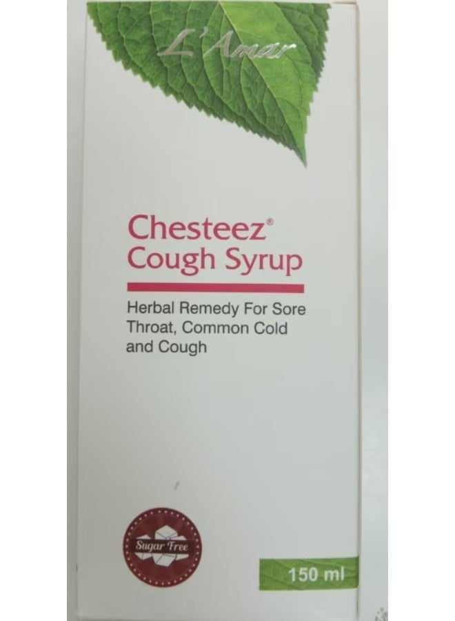 Chesteez Cough Syrup, 150ml, Sugar-Free