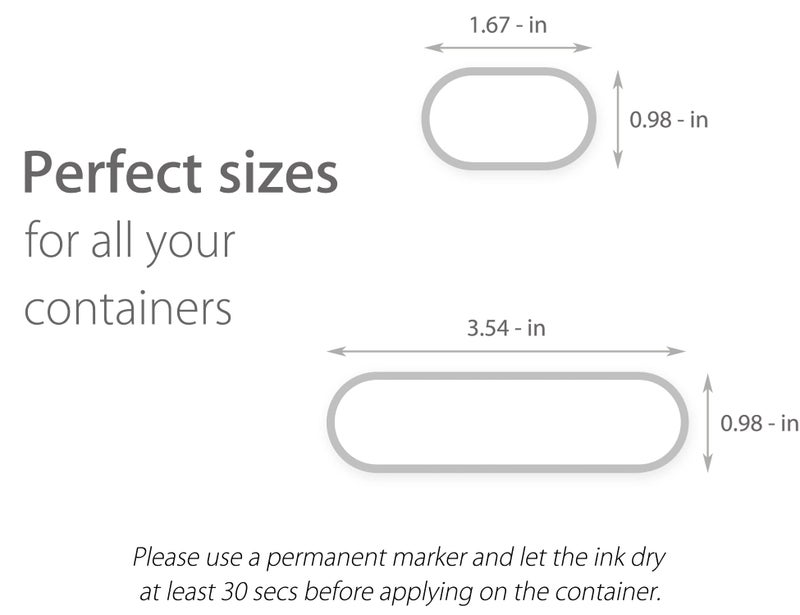 CHUBBIEE Removable Waterproof Food Labels, Write-on Kitchen Labels for POP Food Storage Containers, Jars and Home Organization, Pantry & Spice Sticker, Pack of 64 - Image 5