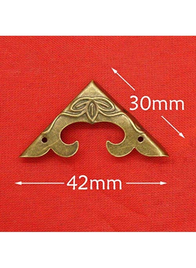 SMY 20 PCS Bronze Corner Protectors Vintage Safety Guards Decorative Metal Covers Right Angle Bracket for Jewelry Case Wooden Box Crafting Chest Table Furniture Edge (Side Length:1-1/4") - Image 3
