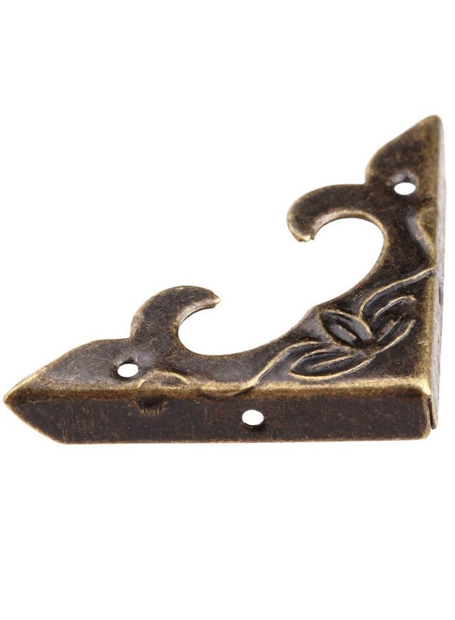 SMY 20 PCS Bronze Corner Protectors Vintage Safety Guards Decorative Metal Covers Right Angle Bracket for Jewelry Case Wooden Box Crafting Chest Table Furniture Edge (Side Length:1-1/4") - Image 4