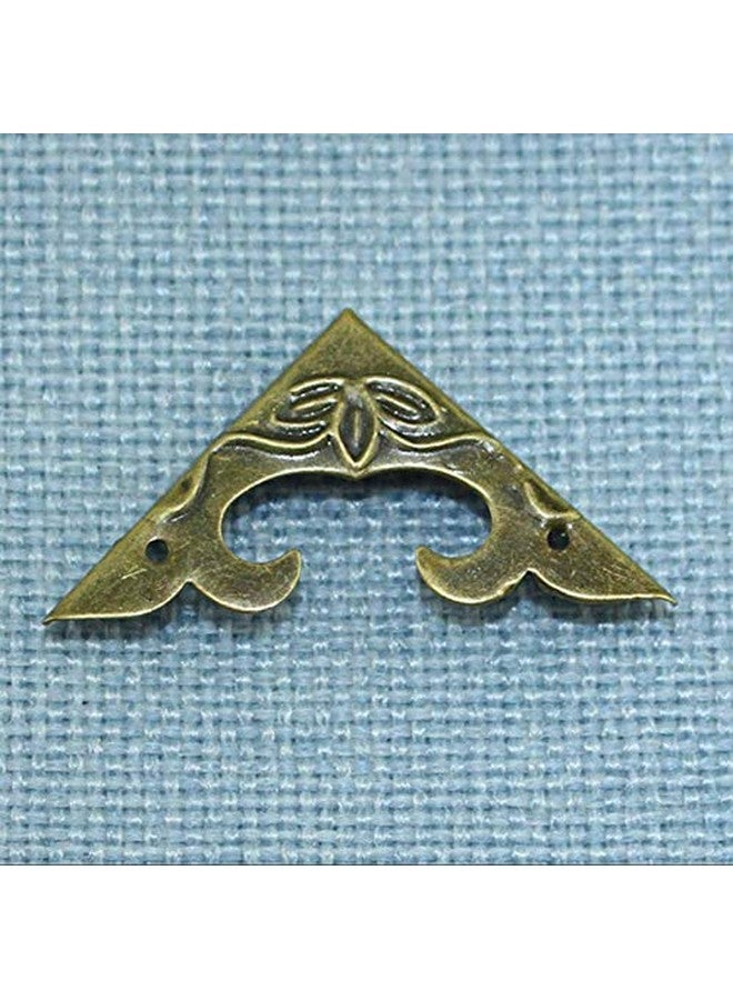 SMY 20 PCS Bronze Corner Protectors Vintage Safety Guards Decorative Metal Covers Right Angle Bracket for Jewelry Case Wooden Box Crafting Chest Table Furniture Edge (Side Length:1-1/4") - Image 2