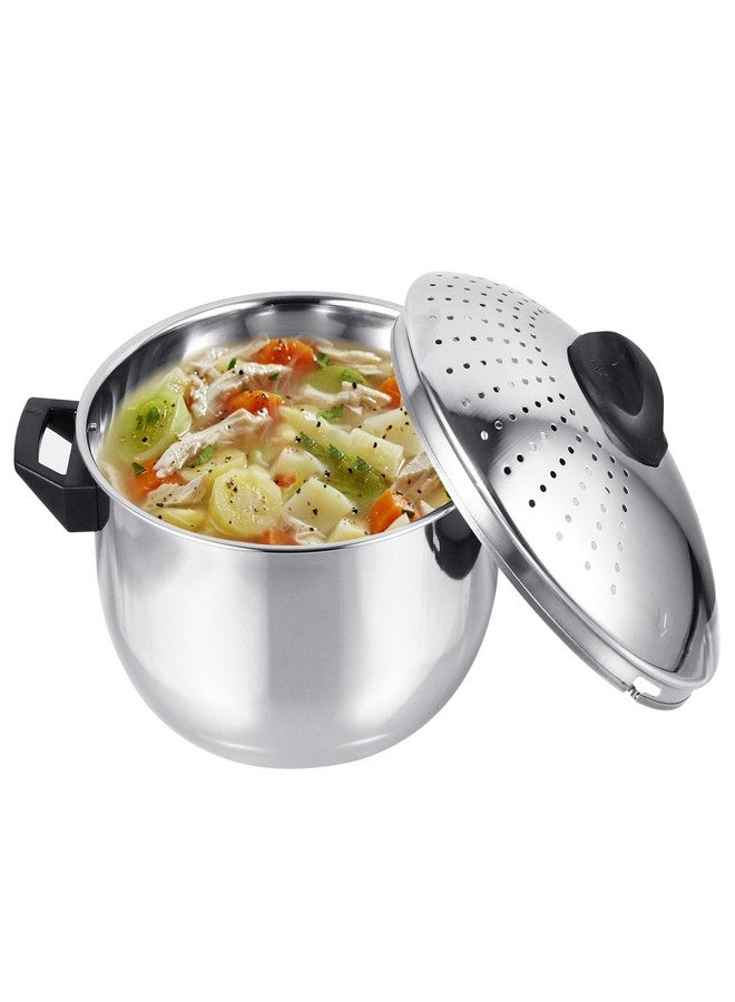 Hemoton Stainless Steel Cooking Pot Pasta Pot Noodles Cooking Pot with Strainer Kitchen Cookware 16CM/6.3inch Diameter - Image 1