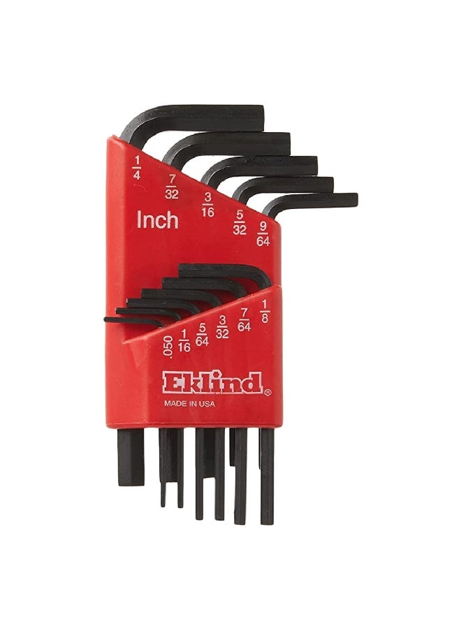 Eklind 11-Piece SAE Short Dual Tips Hex Key Set Black 1.524 x 14.986 x 9.652 cm 10111 - Image 2