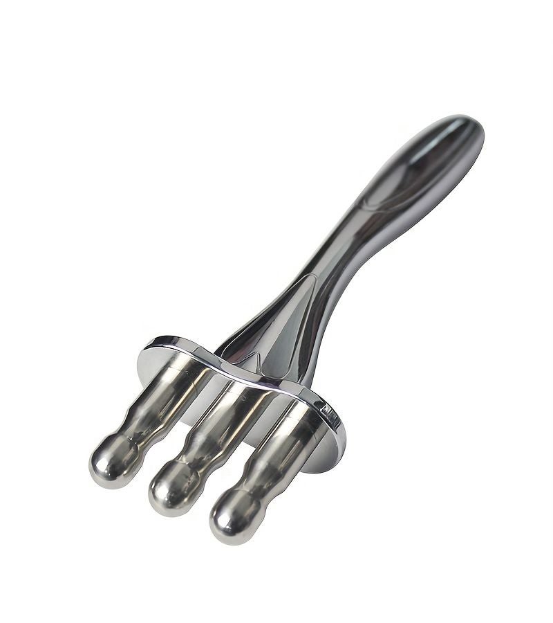 Magnetic Shoulder and Neck Acupressure Meridian Hammer Curved Handle Three-prong Massage Stick Physical Therapy Relaxation Tool - Image 2
