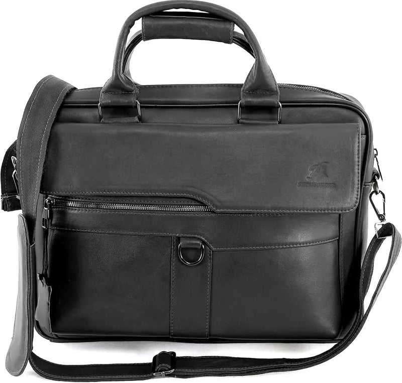 Erzeno Genuine Leather Document and Luxury Laptop Bag  - Image 2