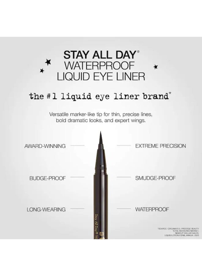 ستيلا قلم تحديد العيون السائل المقاوم للماء-أسود داكن بحجم 0.25 مل - Image 2