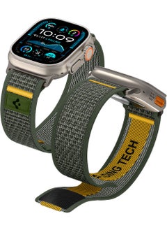 Spigen Athlex Air Apple Watch Band for Apple Watch Ultra 2/1 49mm, Series 10 46mm, 9/8/7 45mm, SE2/SE/6/5/4 44mm, 3/2/1 42mm Adjustable Loop Band Strap - Active Green  - Image 1